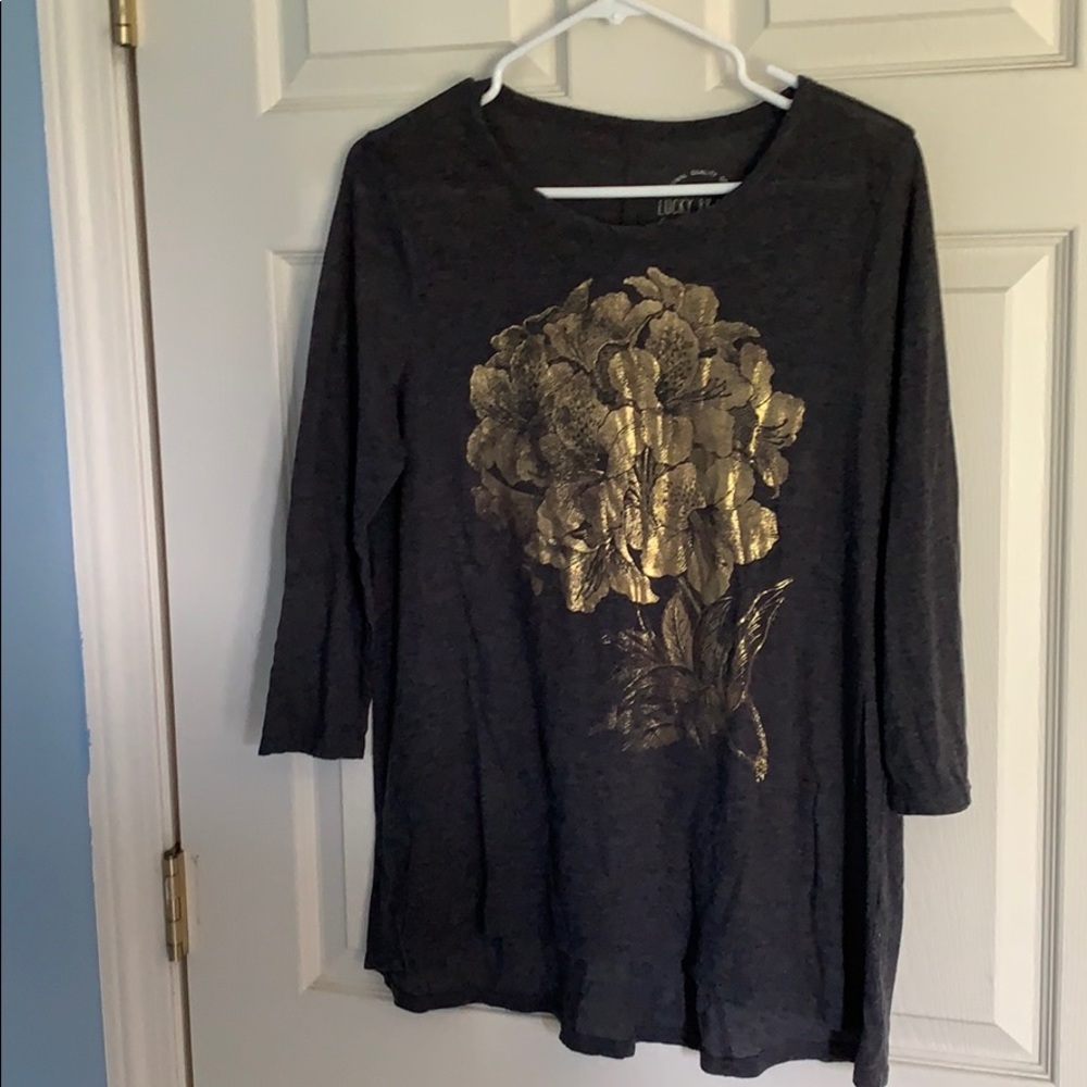 Lucky brand 3/4 length graphic tee